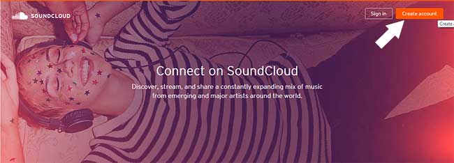Tạo tài khoản Soundclound