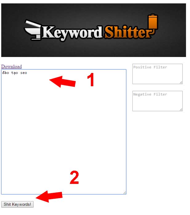 Nhập từ khóa tìm kiếm với KeywordShitter