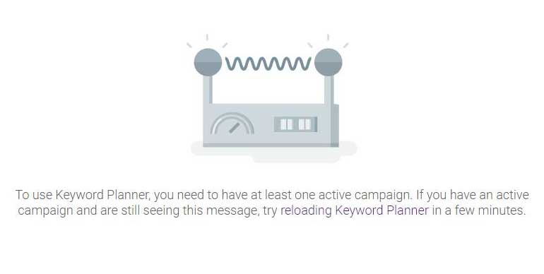 Thông báo của google về việc sử dụng keyword planner