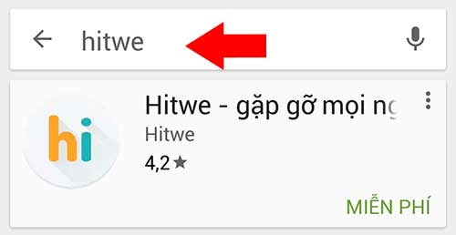 Tìm kiếm ứng dụng Hitwe